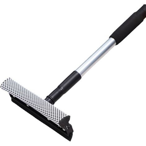 XEPHO Raclette télescopique, brosse à vitres domestique, brosse à vitres double face, fournitures de voiture, grattoir à vitres double face, outil de nettoyage