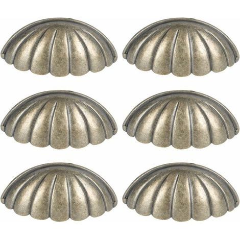 6 PCS Boutons de Coquille Boutons de Porte Nautiques Rétro Armoire Tiroir Coffre Boutons de Tiroir Mer Boutons de Commode Meubles de Cuisine Armoire Boutons d'Armoire (1/5)