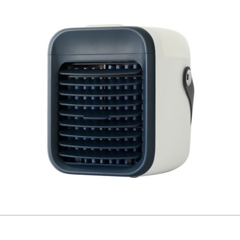 Mini climatiseur sans fil avec chargement USB  dispose de 3 vitesses et d'une veilleuse LED à 7 LED  idéal pour un usage personnel et pour se rafraîchir.