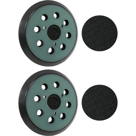 2 plateaux ponçage Makita 125mm - 8 trous - Compatible BO5010/5030/5041, DeWalt DW420/421 - Qualité supérieure