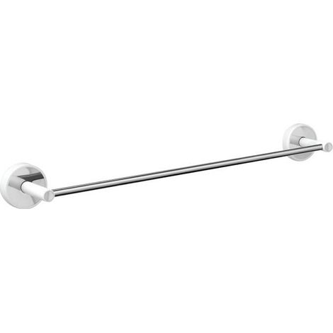 Portasalvietta barra 40 cm in acciaio inox e dettagli in abs bianco  NICO-B kamalu