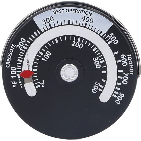 ThermomèTre MagnéTique pour Poêle 0-500℃ Cadran en Alliage D'aluminium Jauge de ThermomèTre de Haute PréCision Compteur de TempéRature du Four pour Cheminée Poêles à Bois (1/5)