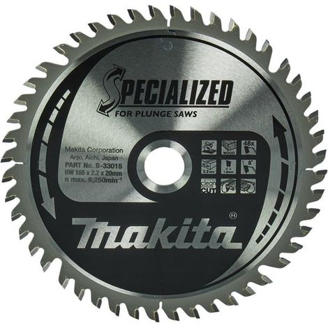 Makita B-33015 Hm Sägeblatt 165 X 20 Mm 48 Zähne (1/2)