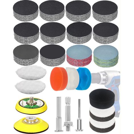 Polish Pads - 193 Piezas Kit de Pulido y Lijado - Para Automóvil Vidrio Metal Madera - Accesorios para Taladro y Dremel (1/5)