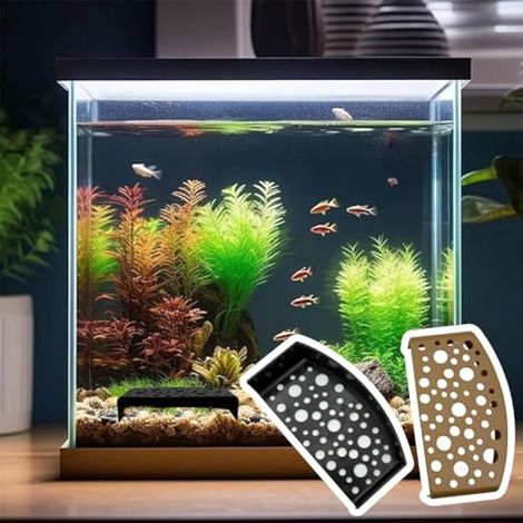Lot de 2 protections en ABS pour la reproduction de crevettes dans un aquarium, tunnel aquatique pour poissons, accessoires pour la création de cachettes pour poissons d'aquarium (1/3)