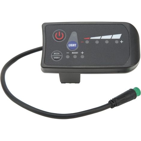 Compteur de Puissance pour Vélo Électrique 48V, Écran LED Étanche avec Interface 5 Broches et Boîtier ABS