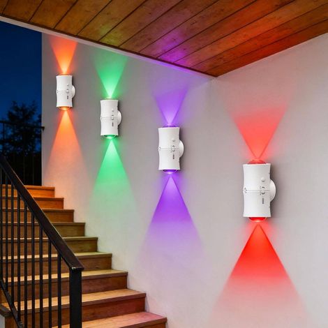 FLITI Rechargeable LED Night Light with Motion Sensor, 4 Pack, 7 Colors, Triple Detection, 110° Magnetic Beam Angle, for Stairs, Hallway, Bedroom, White (1/5)