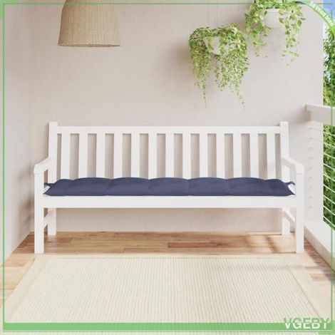 379001 Coussin de banc de jardin bleu marine 180x50x7 cm tissu oxford (1/5)