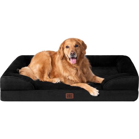 Panier Chien Grande Taille, Orthopédique et Lavable, 112x81x16.5cm (1/5)