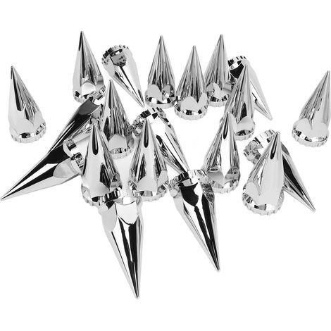 Truck Nut Covers Spiked Wheel Nut Caps 33MM Chrome Threaded Wheel Nut Cover Spiked Plastic Anti Rust Screw On Cap