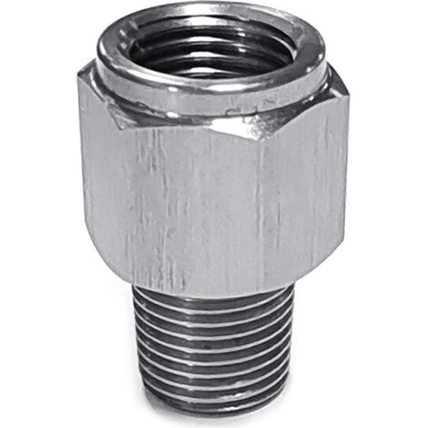 Adaptateur réducteur en acier inoxydable pour manomètre de pression d'huile automobile, adaptateur évasé 1/8NPT vers M10x1.0 (1/5)