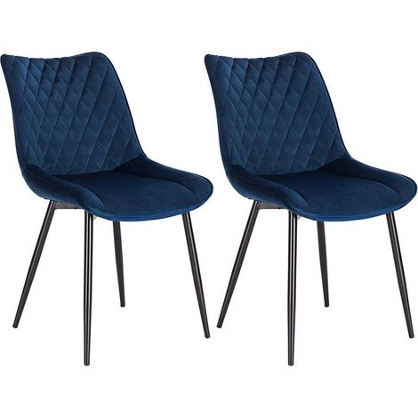 WOLTU 2pcs dining chairs Kitchen Counter chairs Lounge Leisure Living Room Blue