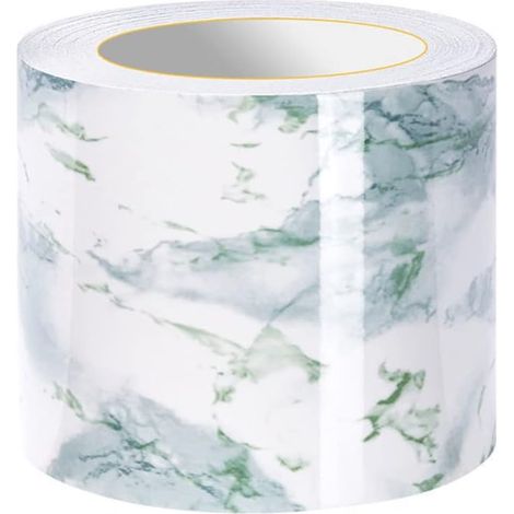 Bordure De Papier Peint Frise Murale Adhesive Bordure Papier Peint Frise Autocollante Pour Cuisine, Salle De Bains, Plafond, Salon, Chambre DéCoration Murale Onyx Vert 20cm X 500cm