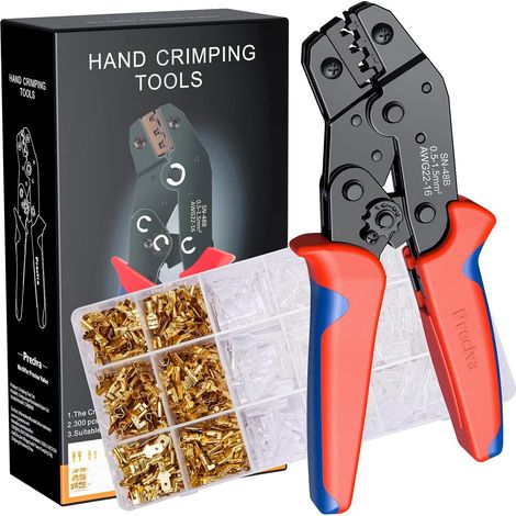 Pince à Sertir, 600 Terminals Sertissage Wire Crimpers Support 0.5-1.5mm2, Pinces Professionnelles Outil à Sertir (1/5)