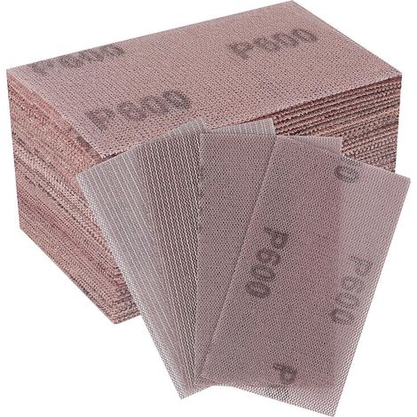 Schleifgitter 50 Stk. 70x125mm Korn 600 für Mirka Handschleifer, staubfreies Schleifen (1/5)
