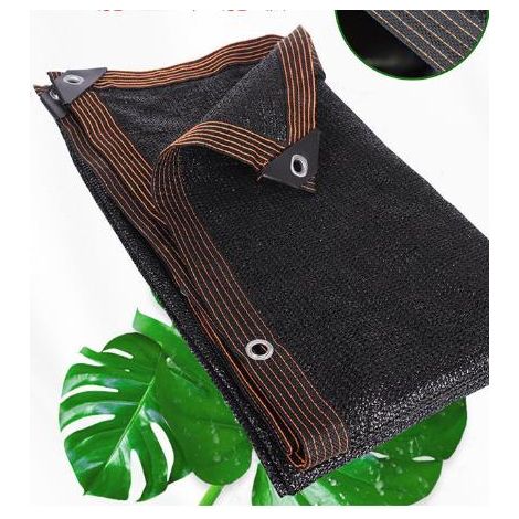 1 pièce filet de protection solaire toit cour 24 broches filet d'ombrage cryptage épaississement serre balcon anti-âge noir filet d'ombrage (1/2)