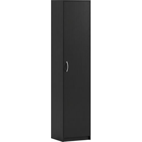 HOMCOM Mobile da Cucina a 5 Ripiani con Spazio Regolabile 40x35x180 cm Nero (1/5)