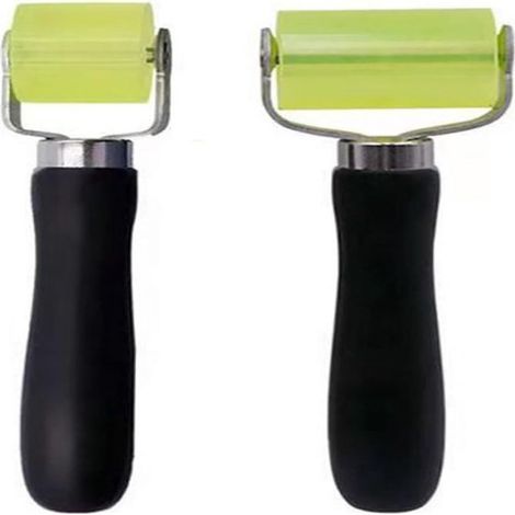 Longziming - Kit de 2 rouleaux de pression – Rouleau à papier peint en silicone 30 et 50 mm – Rouleau à joints pour papier peint, PVC et plastique – Résistant à l'usure, roulement fluide et résistant (1/5)
