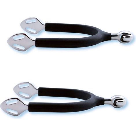 Gummibeschichtete Soft-Touch-Englischsporen mit horizontaler Rolle 35 mm