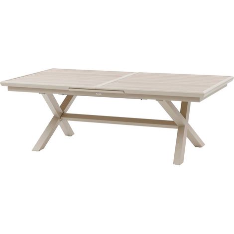Gartentisch Axiome ausziehbar Leinen & Ton 10 Plätze aus Aluminium - Hespéride