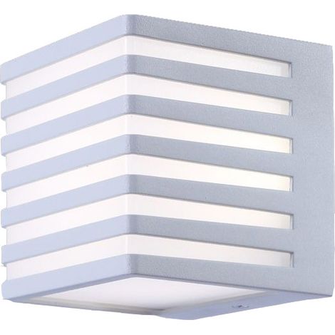 Applique da muro per esterno a led 10 watt lampada decorativa a strisce cubo bianco da parete per facciata balcone terrazzo IP54 (1/5)