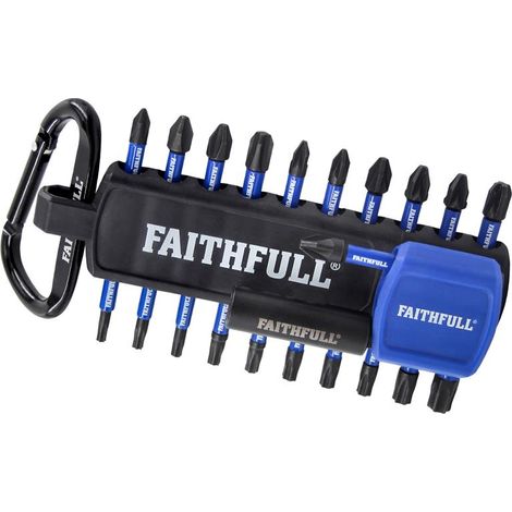 Faithfull FAISBSET22IC Carabiner Impact Bit Set 22 Piece FAISBSET22IC (1/3)