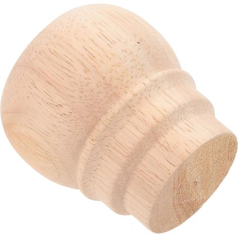 Pieds de meubles en bois massif, utilisés pour le support d'un canapé, 2 pieds en bois non peints. (1/5)