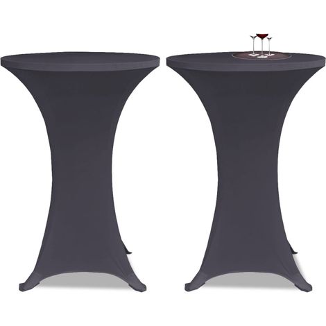 Nappe extensible, 2 pièces, 60 cm, anthracite