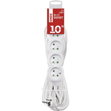 multiprise 10 m, 5 Prises françaises, intérieur, câble 10 m (1/5)