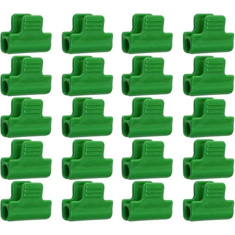 Fixations pour Serre,Lot de 20 Clips De Fixation pour Film De Serre, Plastique Laminé, Clips pour Abris BannièRes, De RangéE De 11 Mm De DiamèTre (1/5)