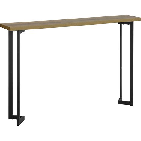 Sobuy – Table console étroite L120xP20xH75 cm – Cadre et pieds en fer pour salon et entrée – FSB50PF
