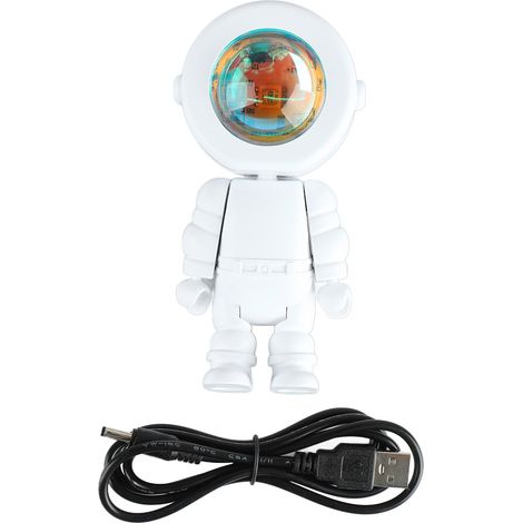 Romantische Astronauten-Roboterlampe mit LED-Projektor, ideal für Schlafzimmer, Partys und als Dekoration. Wiederaufladbar, mit Touchscreen und 7 wechselnden Farben. (1/5)