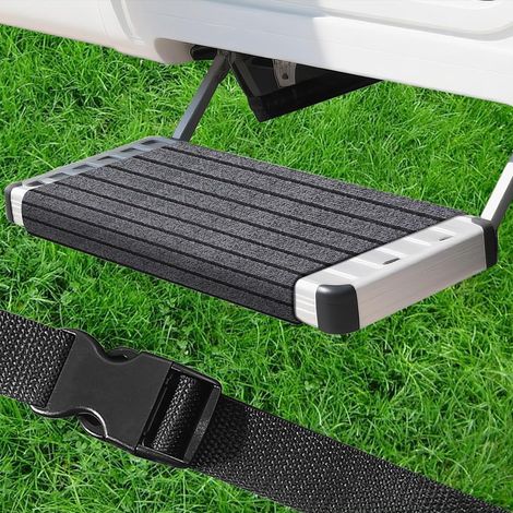 Tapis d'escalier pour camping-car, fermeture à boucle, tapis réglable pour camping-car, marches électriques et manuelles (1/5)
