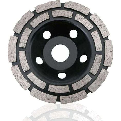 Diamantschleifscheibe, 125 x 22,2 mm, zweireihig, universell einsetzbar zum Schleifen von Beton, Stein, Granit, Estrich und Mauerwerk.