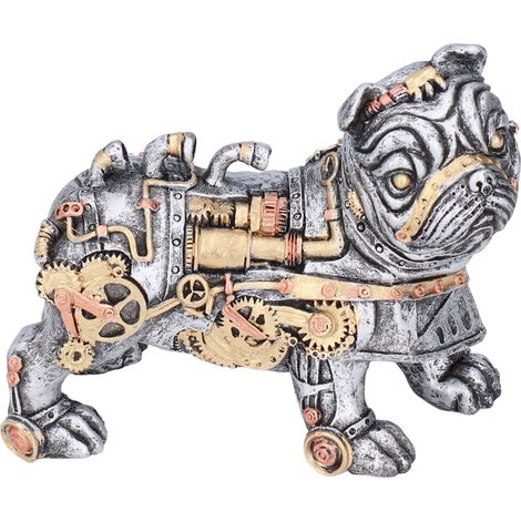 Mechanische Punk-Hund-Gartendekoration aus Kunstharz für