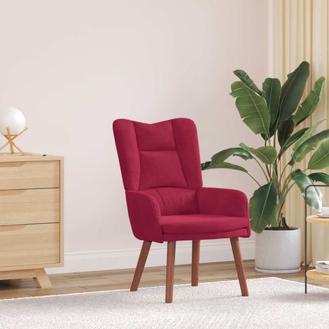 Teenpull – Sessel Weinrot 63 x 67 x 94 cm Samt (1/5)