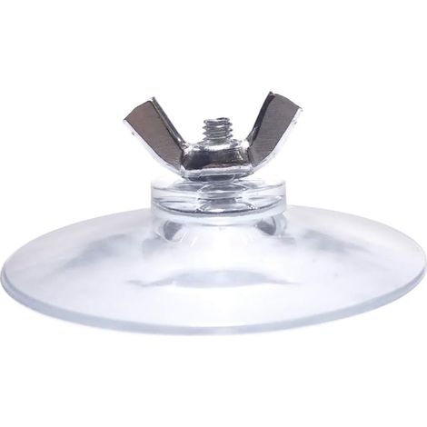 Crochet à ventouse à vis PVC transparent M4 diamètre 5 cm avec écrou à oreilles Longueur de vis 0,8 cm, 5 pièces (1/4)