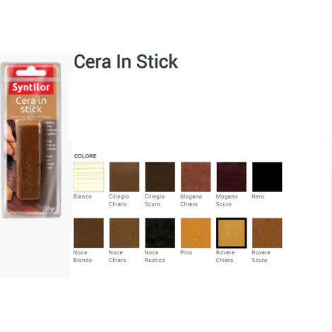 SYNTILOR- CERA IN STICK 30 GR ROVERE SCURO