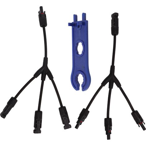 2PCS Connecteur Y Solaire Mâle-Femelle IP67 1500VDC avec Clé - Branchement Rapide Panneau Photovoltaïque (1/5)
