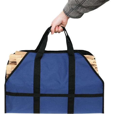 Sac à bûches bleu, sac à main portable (1/4)
