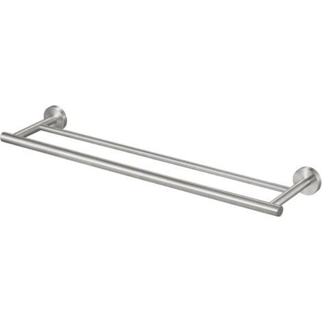 Porte-serviettes Double porte-serviettes Porte-serviettes de salle de bains Porte-serviettes Porte-serviettes en acier inoxydable Douche murale