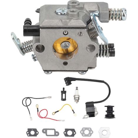 Kit de carburateur pour tronçonneuse STIH avec bobine d'allumage, filtre à carburant, bougie, fil de connexion et rondelle. (1/4)