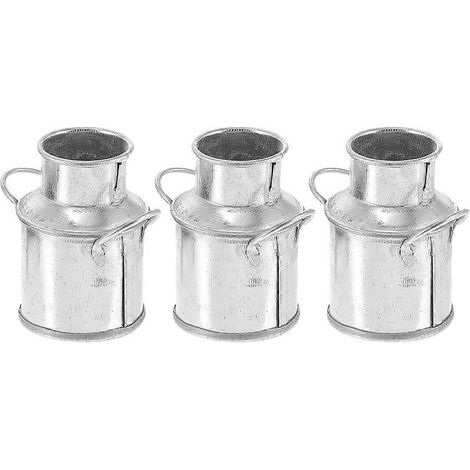 Lot de 3 mini seaux en fer, petits vases décoratifs, accessoires miniatures pour la maison (1/4)