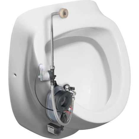 Sapho Isvea - Urinario electrónico Dynasty, entrada de agua trasera, alimentación por pilas de 6 V CC, blanco 10SZ92001-SENSOR (1/3)
