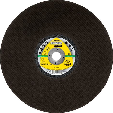 KLINGSPOR METALL-TRENNSCHEIBE 400 mm x 4,0 mm x 25,4 mm A624SX (1/4)