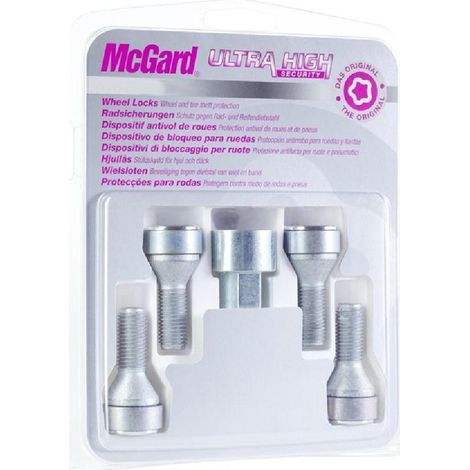 4 VIS ANTIVOL SL MCGARD M12X1.25/ 60°/ LONG. 30.5MM/ Ø17MM