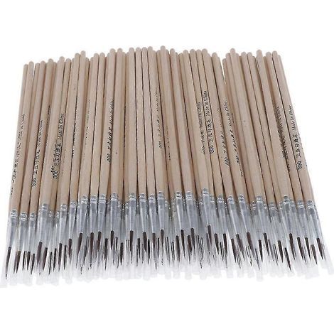 100 pinceaux à pointe fine pour nail art, aquarelle et peinture acrylique, 7 x 2 mm (1/5)