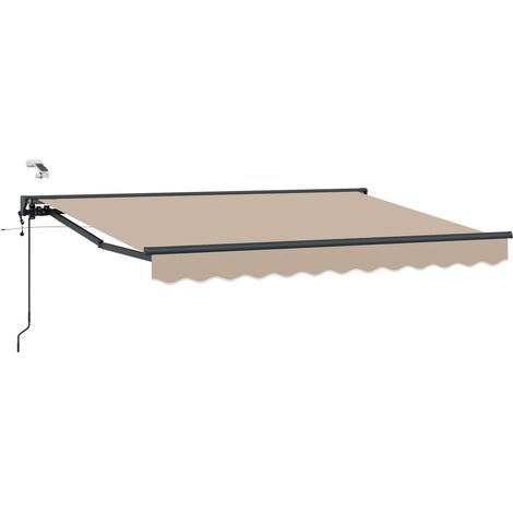 Elektrische ausziehbare Markise Beige 3,5 x 2 m