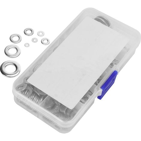 Kit de 360 rondelles plates en acier inoxydable, 8 tailles de joints d'étanchéité et coffret de rangement (1/5)