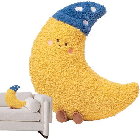 Oreiller Étoile - Peluche Soleil et Lune - Peluche Douce Lavable pour Genou (1/5)
